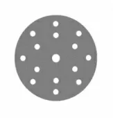 GREY диск на пленочной основе, оксид алюминия Ø150мм, Р2000, липучка 15 отв.