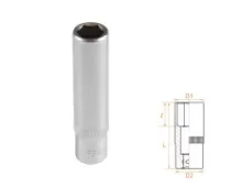 Головка торцевая глубокая шестигранная 1/4" 8 мм AFFIX AF00120008