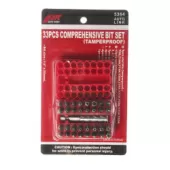 Набор бит JTC 5364 (1/4", TORX, HEX, SPANNER, с магнитным держателем, 33 предмета в боксе)