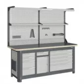 Рабочее место с двойным экраном и подсветкой Верстакофф ® MCN 2052.S48L5-2FR