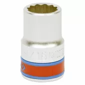 Головка торцевая стандартная двенадцатигранная 1/2", 9/16", дюймовая KING TONY 433018S Головка торцевая стандартная двенадцатигранная 1/2", 9/16", дюймовая KING TONY 433018S