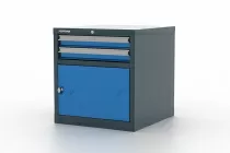 Тумба инструментальная Premium с 2 ящиками и дверью Ferrum 15.212 (синий)