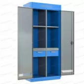 Металлический шкаф для инструмента KronVuz Box 1242-01 (RAL 5005/7012)