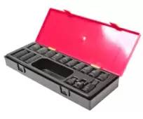 Набор головок торцевых 12-ти гранных ударных JTC K4162 (1/2", 10-24 мм, 16 предметов в кейсе) 