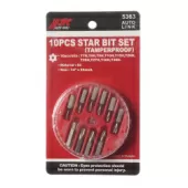 Набор бит с отверстием JTC 5363 (1/4", TORX, T7H-T40H, 10 предметов в кейсе)