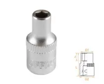 Головка торцевая стандартная шестигранная 1/4" 4,5 мм AFFIX AF00020045
