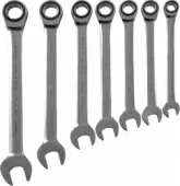 Набор ключей комбинированных трещоточных JONNESWAY W45107S (10-19 мм, 7 предметов)