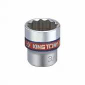 Головка торцевая стандартная двенадцатигранная KING TONY 333028S, 3/8", 7/8", дюймовая