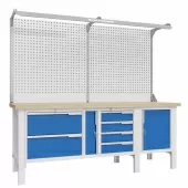 Верстак слесарный с двойным экраном и подсветкой Верстакофф CTR 2202.S7L26.24-2F