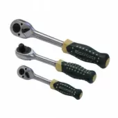 Трещотка реверсивная усиленная с резиновой ручкой 3/8'' Rock Force RF-80232A