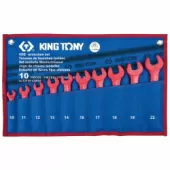 Набор рожковых диэлектрических ключей KING TONY 12FVE10MRN, 10-22 мм, чехол из теторона, 10 предметов