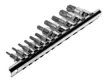 Набор головок торцевых JTC 3902 (1/4"-3/8", TORX, Т10Н-Т60Н, с отверстием, 11 предметов)