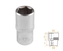 Головка торцевая стандартная шестигранная 1/4" 9 мм AFFIX AF00020009