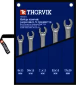Набор ключей разрезных в сумке Thorvik FNWS005 8-19 мм, 5 предметов