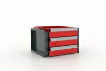 Блок из трех ящиков для шкафа Premium Ferrum 13.921 (красный)