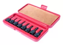 Набор головок торцевых ударных JTC J408T (1/2", TORX, Т25-Т60, L=60 мм, 9 предметов в кейсе)