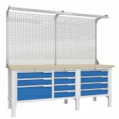 Верстак слесарный с двойным экраном и подсветкой Верстакофф CTR 2202.S4L34.24-2F