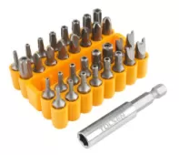 Набор вставок (бит) 1/4" Security hex, TorxTR, Spaner, Torg-Set, Tri-Wing 33 предмета TOLSEN TT20369