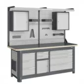 Рабочее место с двойным экраном и подсветкой Верстакофф ® MCN 2052.S39L4-2FR