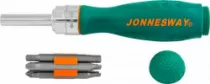 Отверточная рукоятка трещоточная в наборе JONNESWAY DR0107S. 7 предметов