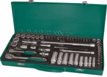Набор головок торцевых стандартных и глубоких S04H3157S, 1/4" и 3/8"DR, 4-24 мм, 57 предметов