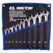 Набор комбинированных ключей KING TONY 12D10MRN, 8-24 мм, чехол из теторона, 10 предметов