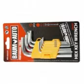 Набор ключей 6-гранных Г-образных коротких 9пр. BaumAuto BM-03025S
