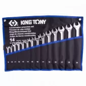 Набор комбинированных ключей KING TONY 12D15MRN01, 8-24 мм, чехол из теторона, 14 предметов