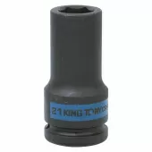 Головка торцевая ударная глубокая шестигранная 3/4", 21 мм KING TONY 643521M
