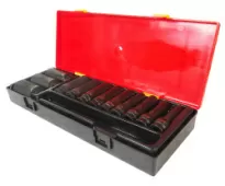 Набор головок торцевых 12-ти гранных глубоких ударных JTC K4122 (1/2", 10-32 мм, 12 предметов в кейсе) 