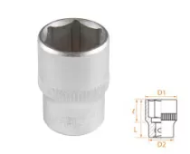 Головка торцевая стандартная шестигранная 1/4" 13 мм AFFIX AF00020013