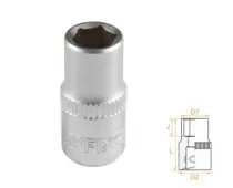 Головка торцевая стандартная шестигранная 1/4" 7 мм AFFIX AF00020007