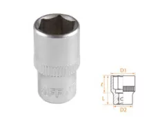 Головка торцевая стандартная шестигранная 1/4" 10 мм AFFIX AF00020010