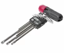 Набор ключей TORX T10Н-Т50H Г-образных с отверстием JTC 3924 (9 предметов)