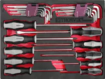 UTS28STE Набор отверток и торцевых ключей в EVA ложементе 280х375 мм, 28 предметов