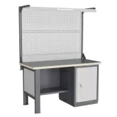 Верстак однотумбовый с двойным экраном и подсветкой Верстакофф ® FBK 1551.17.3-2F