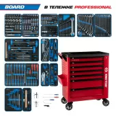 Набор инструментов BOARD в красной тележке KING TONY 9G38-325MRVR (325 предметов)