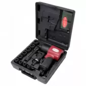 Пневмогайковерт ударный с набором ударных головок в кейсе Rock Force, RF-82545K12