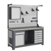 Рабочее место с двойным экраном и подсветкой Верстакофф ® MCN 1552.S68.1-2FR