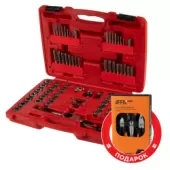 Набор метчиков и плашек SK-5 M3-M12, 1/8"-1/2", кейс, 75 предметов, в комплекте набор пассатижей МАСТАК 351-00075CP