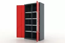 Шкаф инструментальный Premium с перегородкой и 8 полками Ferrum 13.2081 (красный)