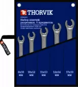 Набор ключей разрезных в сумке Thorvik FNWS005 8-19 мм, 5 предметов