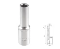 Головка торцевая глубокая шестигранная 1/2" 9 мм TOLSEN TT16559