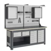 Рабочее место с двойным экраном и подсветкой Верстакофф ® MCN 2052.S2266.22-2FR