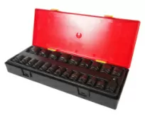 Набор головок торцевых 6-ти гранных ударных JTC K4223 (1/2", 08-32 мм, 22 предмета в кейсе)