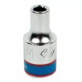 Головка торцевая стандартная двенадцатигранная 1/4", 4 мм KING TONY 233004M