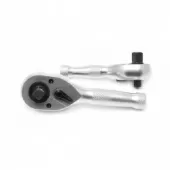 Трещотка реверсивная короткая двухсторонняя с накаткой 3/8'' Rock Force RF-803344