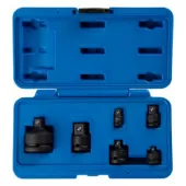 Набор переходников ударных 1/4", 3/8", 1/2", 3/4", 6 предметов, кейс KING TONY 786P06 Набор переходников ударных 1/4", 3/8", 1/2", 3/4", 6 предметов, кейс KING TONY 786P06