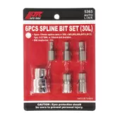 Набор бит с держателем JTC 5365 (1/2", SPLINE, М5-12, 6 предметов)