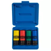 Набор глубоких ударных торцевых головок 1/2" шестигранные 17, 19, 21, 22 мм KING TONY 44904MP02